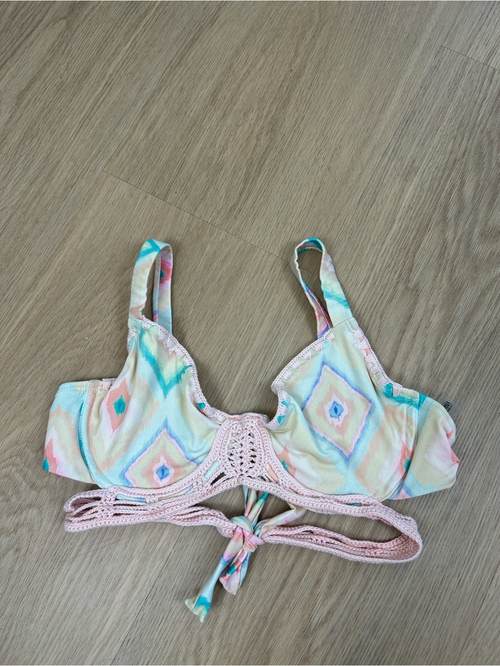 Capittana Crochet Detail Bikini Top M